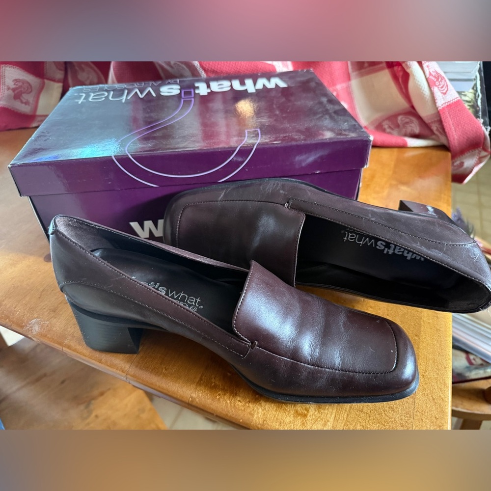 Aerosole brown loafers with low heel size 7 M